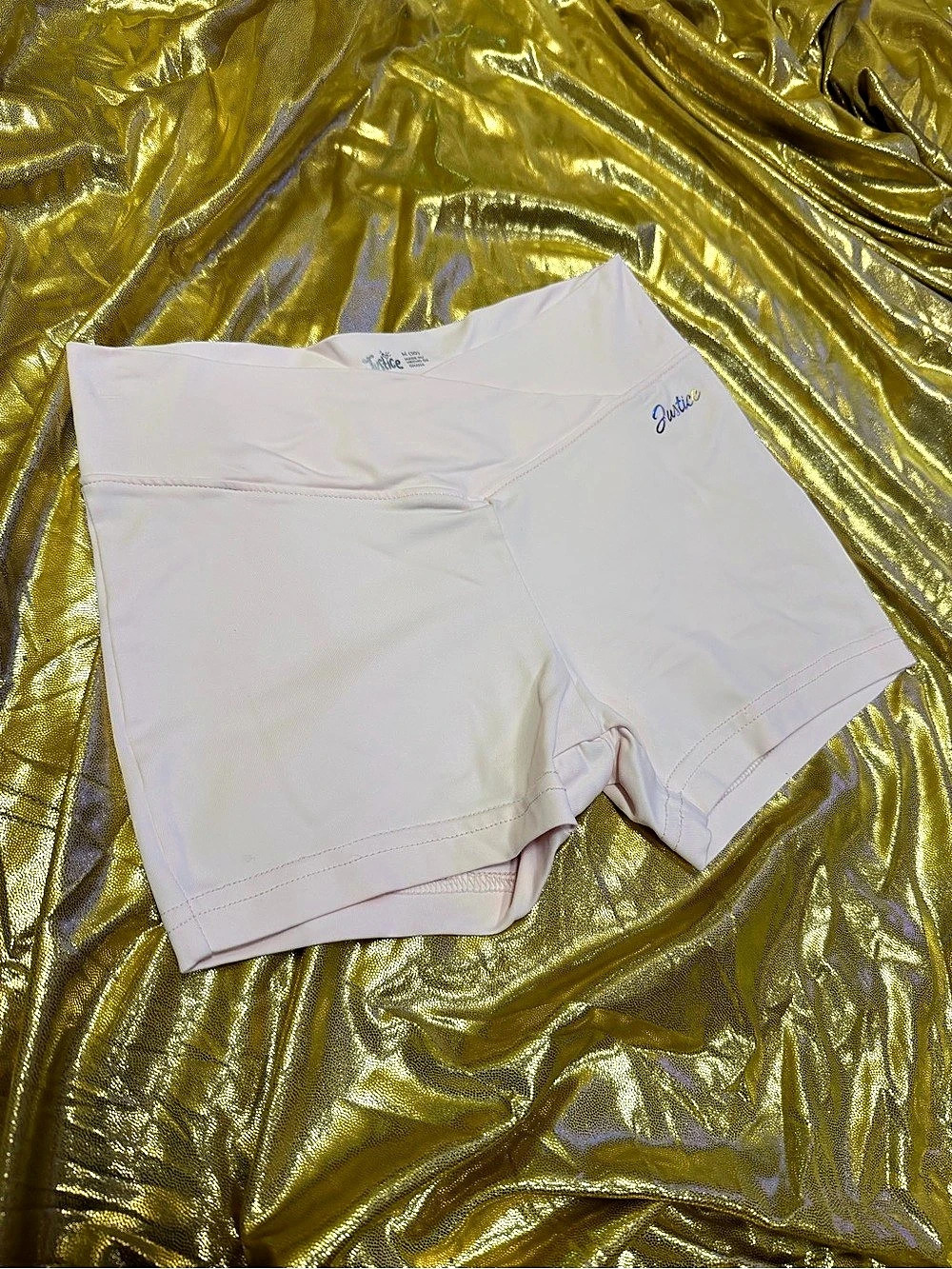 Disney studios costume dept girls justice size m (10) baby pink biker shorts